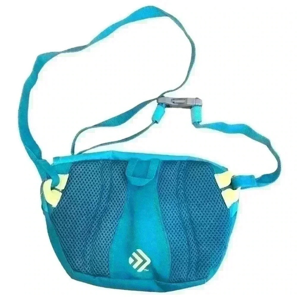Outdoor Products Crossbody/Fanny Pack, Yellow/Turquoise Blue, 7”x9”x1” - Picture 2 of 10